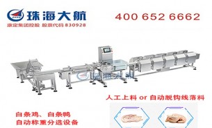 光雞鴨肉自動分揀生產線,禽肉產品規格分級標準化