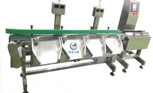 警報皮帶分選秤:稱重自動分選,數量達標或來料故障報警